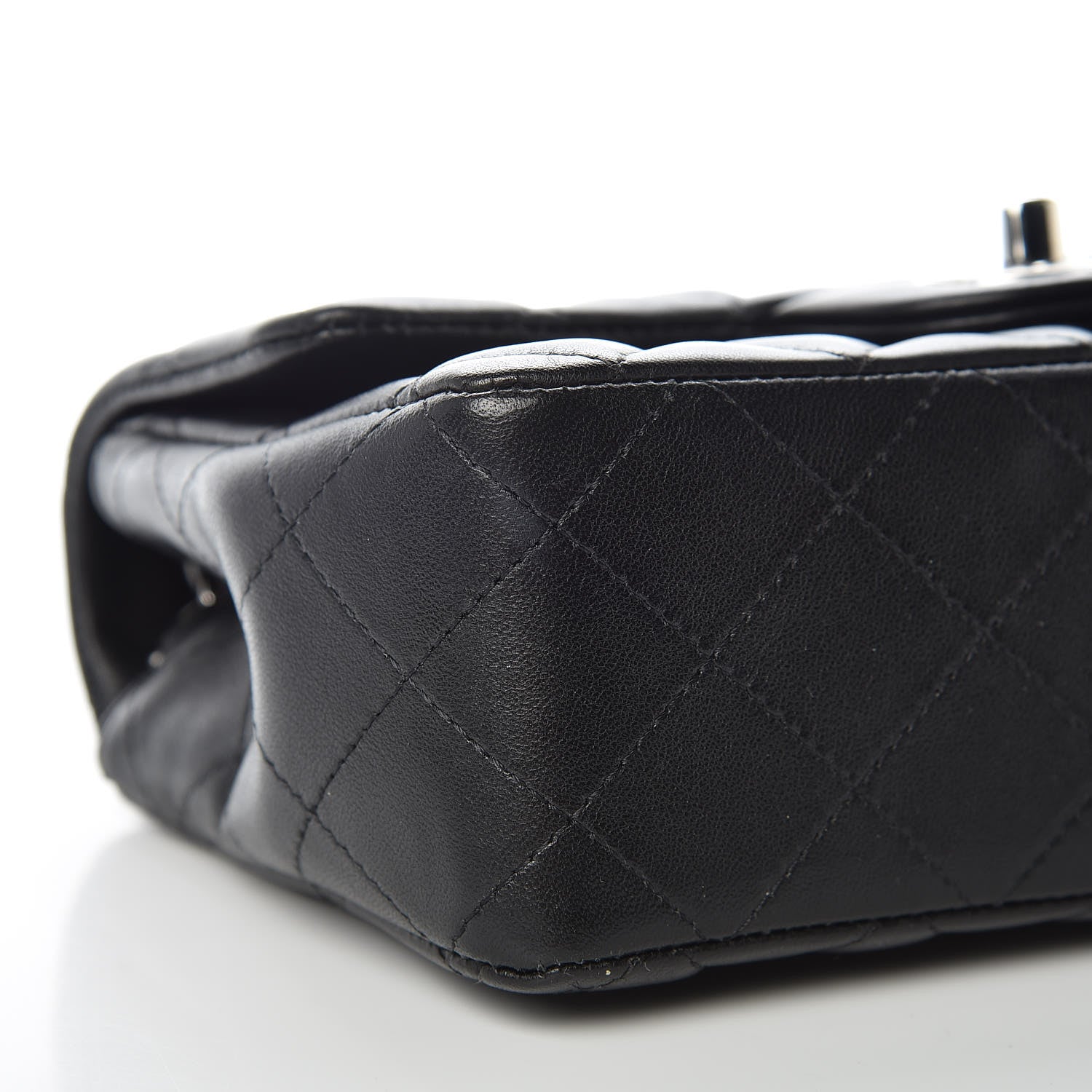 Chanel Lambskin Quilted Mini Rectangular Flap Black 8 of 10