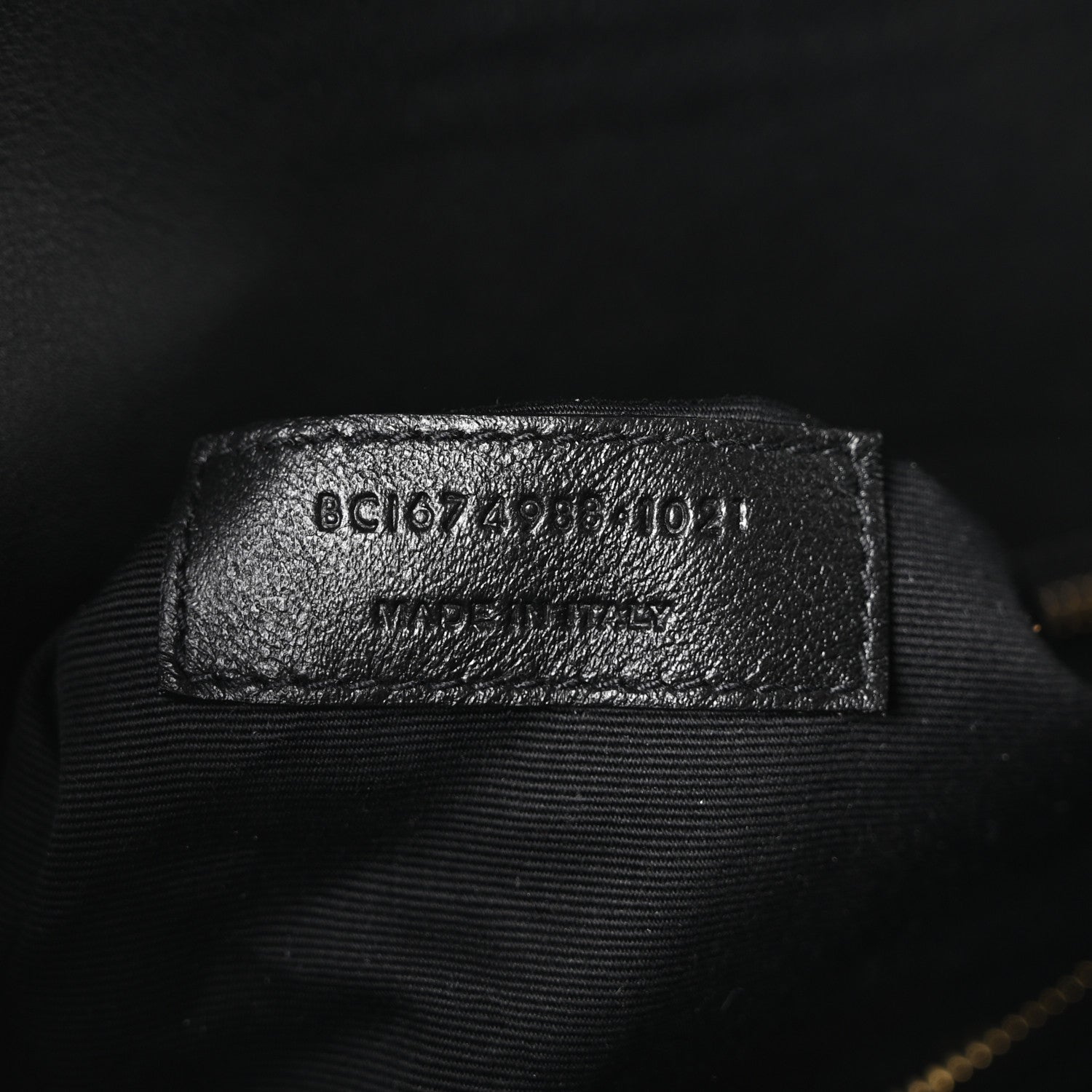 Saint Laurent Shiny Calfskin Crocodile Embossed Le Fermoir Top Handle Bag Black 7 of 10