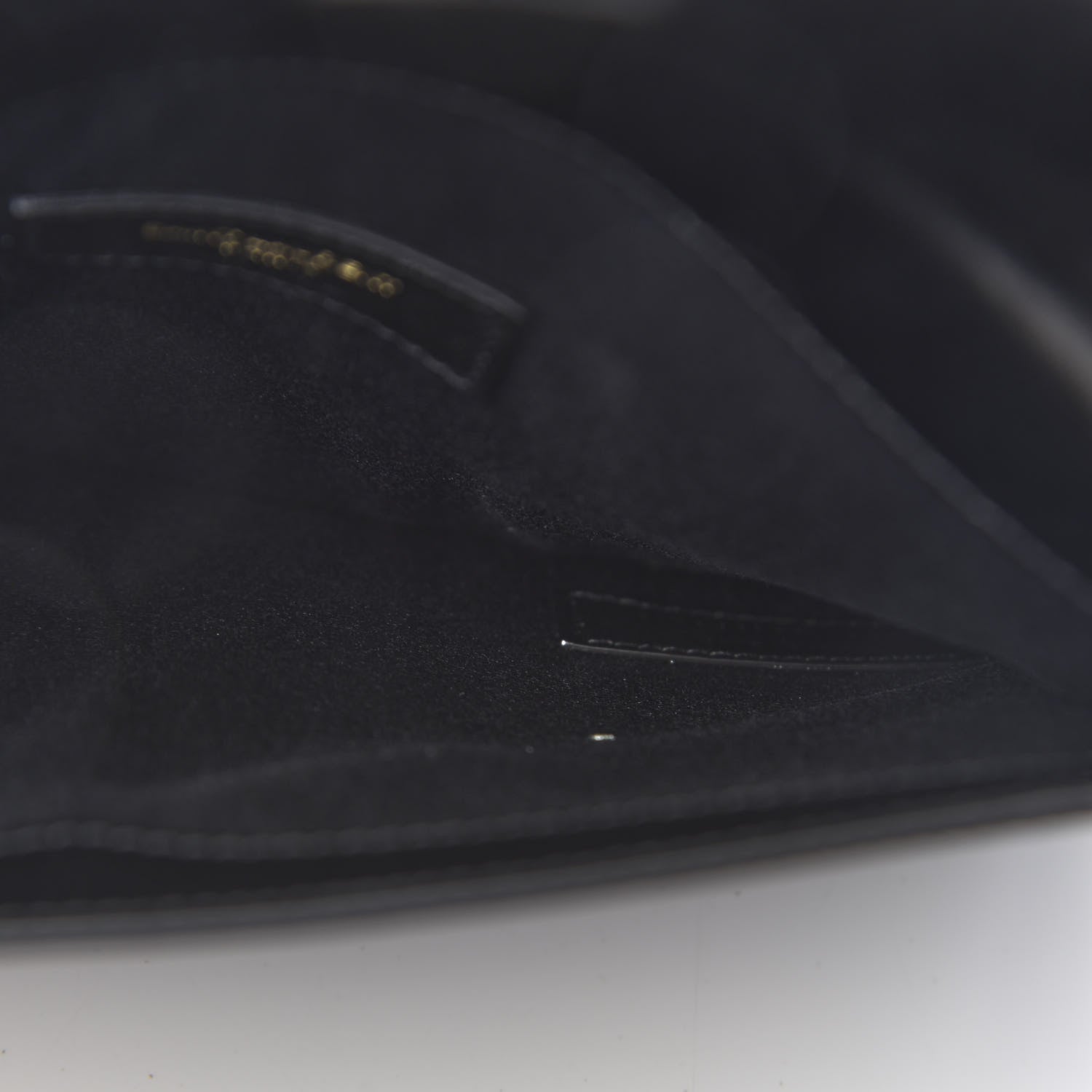 Saint Laurent Smooth Shiny Calfskin Monogram Uptown Baby Pouch Black 5 of 9