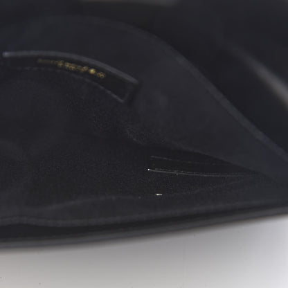 Saint Laurent Smooth Shiny Calfskin Monogram Uptown Baby Pouch Black 5 of 9