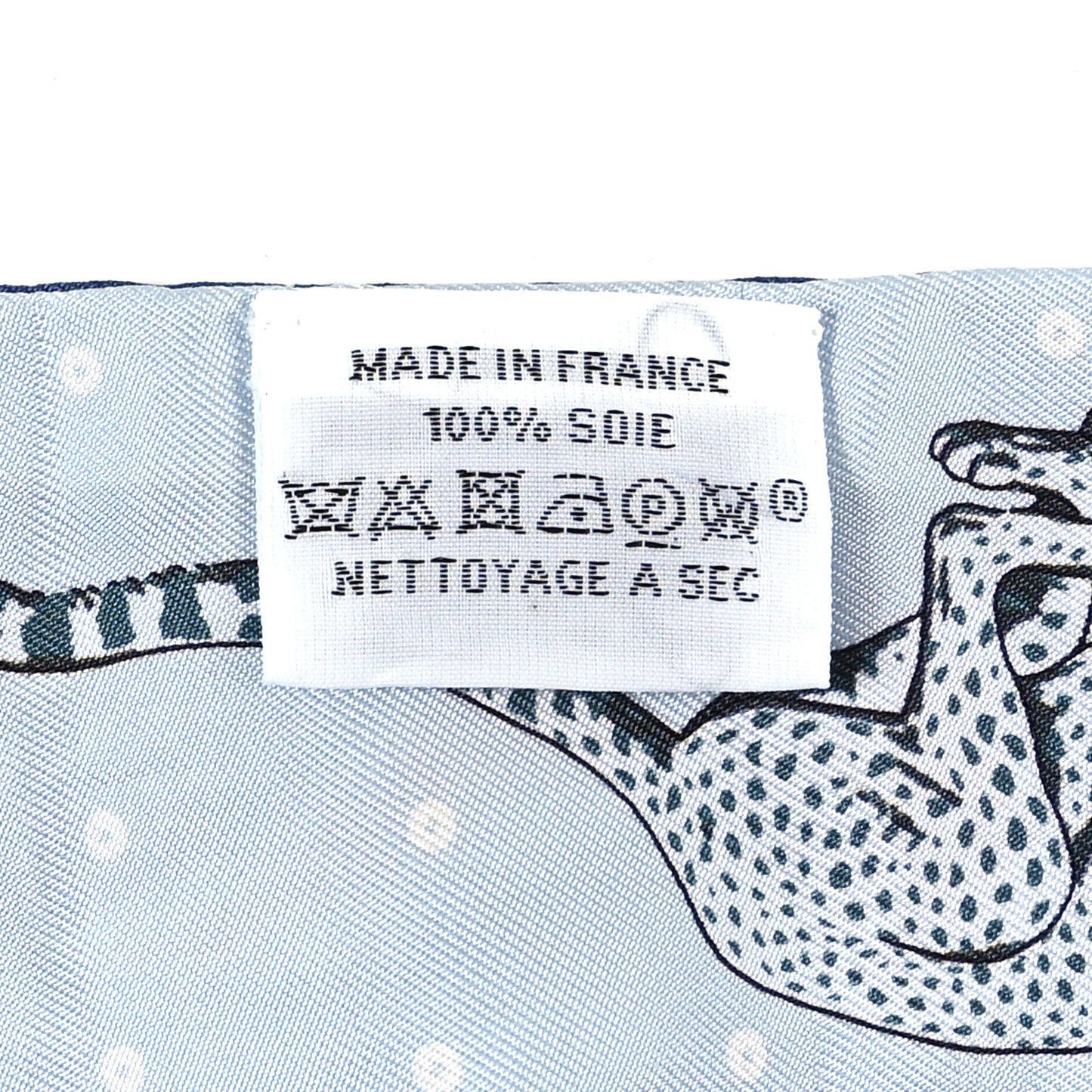 Silk Guepards Bandana Twilly Marine Clair Bleu Ciel Vert