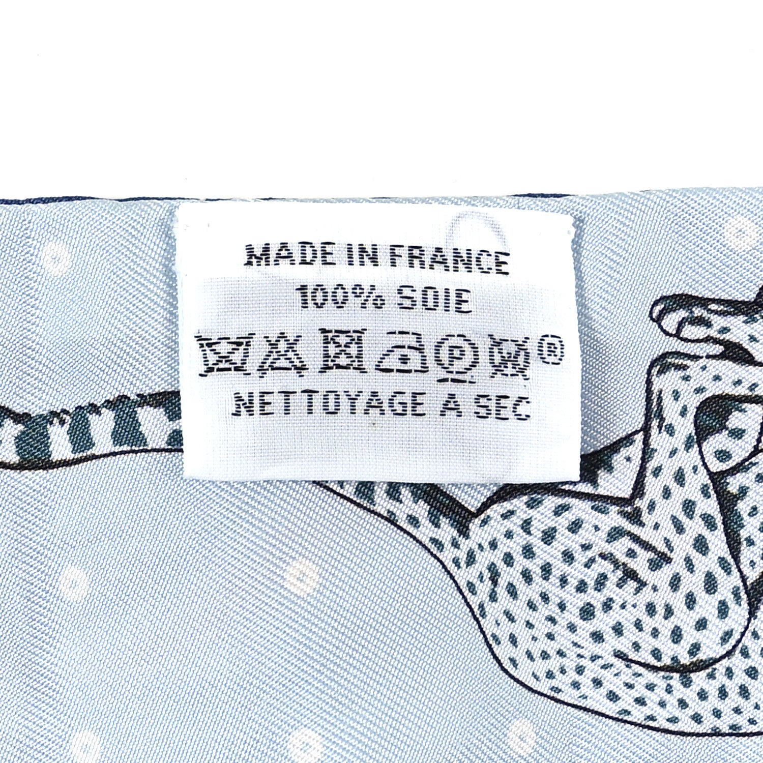 Hermes Silk Guepards Bandana Twilly Marine Clair Bleu Ciel Vert 3 of 3