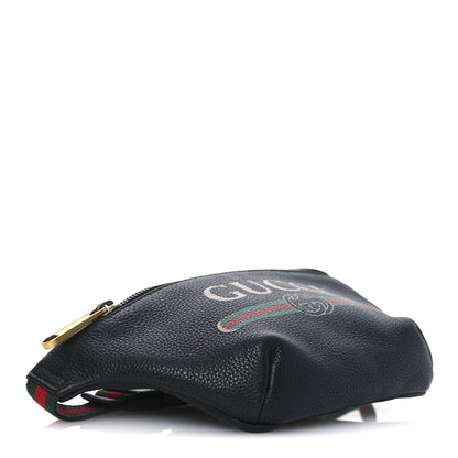 Gucci Grained Calfskin Small Logo Belt Bag Black 9 of 11