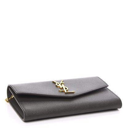Saint Laurent Grain De Poudre Uptown Chain Wallet Pebble 4 of 10
