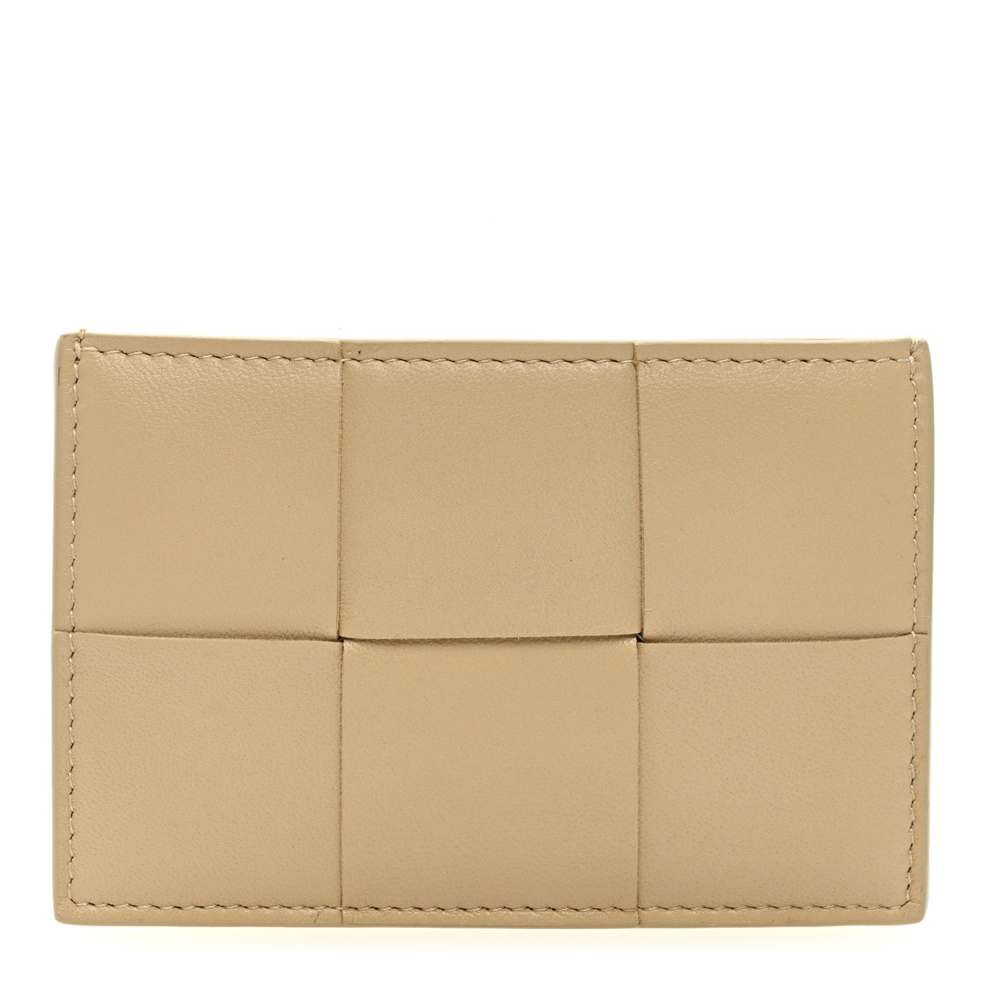 Nappa Intreccio Cassette Credit Card Holder Porridge