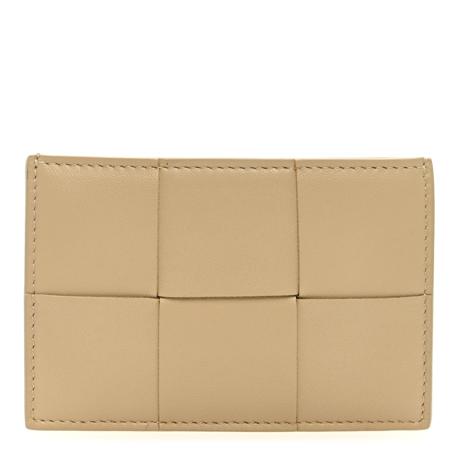 Bottega Veneta Nappa Intreccio Cassette Credit Card Holder Porridge 1 of 7