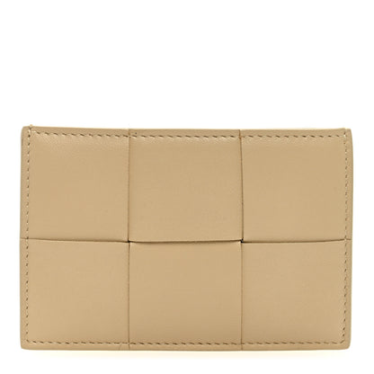 Bottega Veneta Nappa Intreccio Cassette Credit Card Holder Porridge 1 of 7