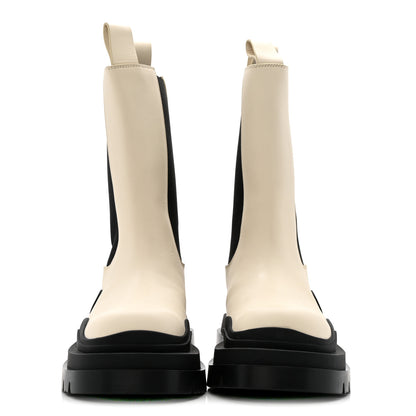 Bottega Veneta Calfskin The Tire Chelsea Boots 38 Sea Salt Black 3 of 13