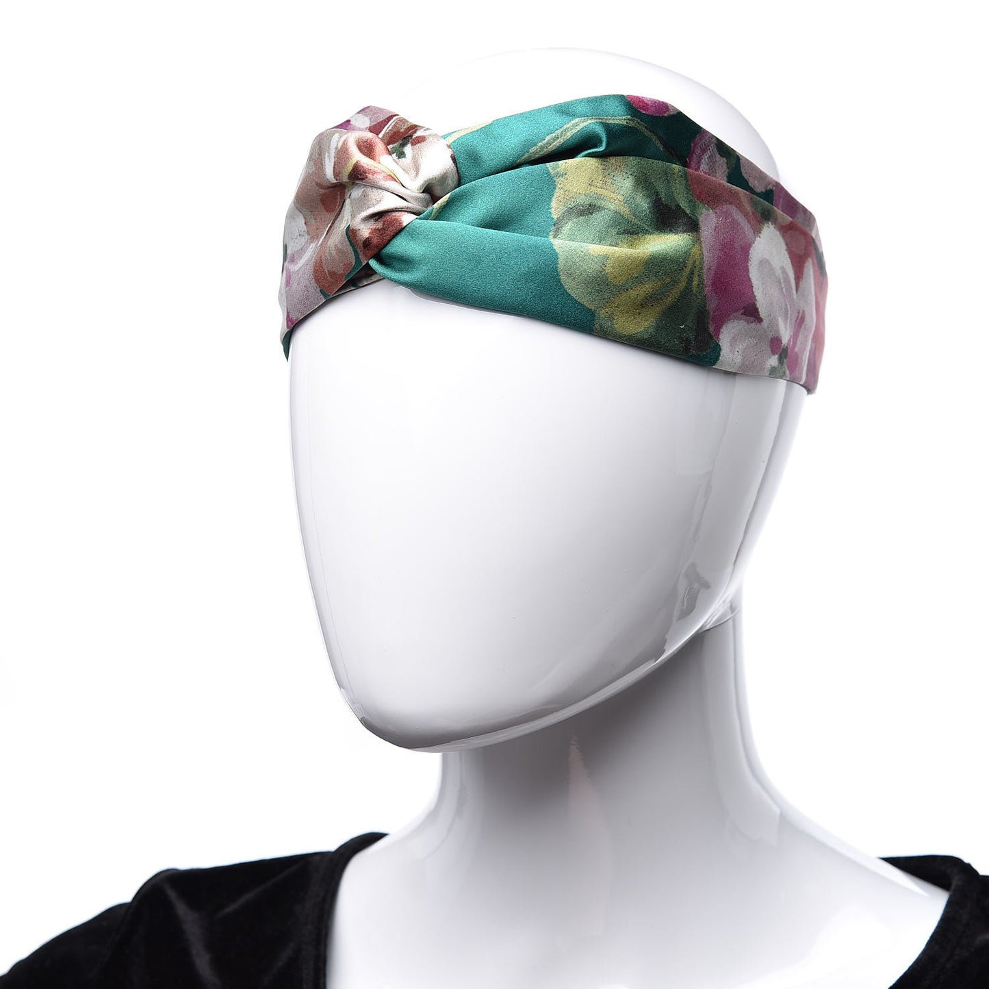 Silk Blooms Print Headband Green