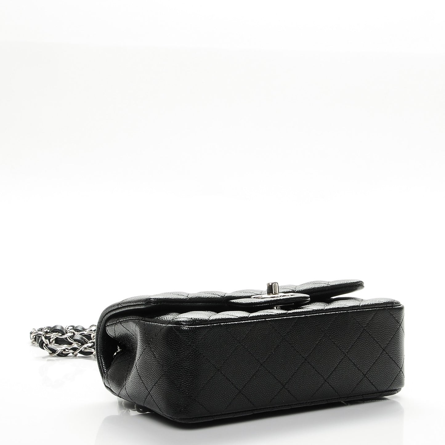 Caviar Quilted Mini Rectangular Flap Black