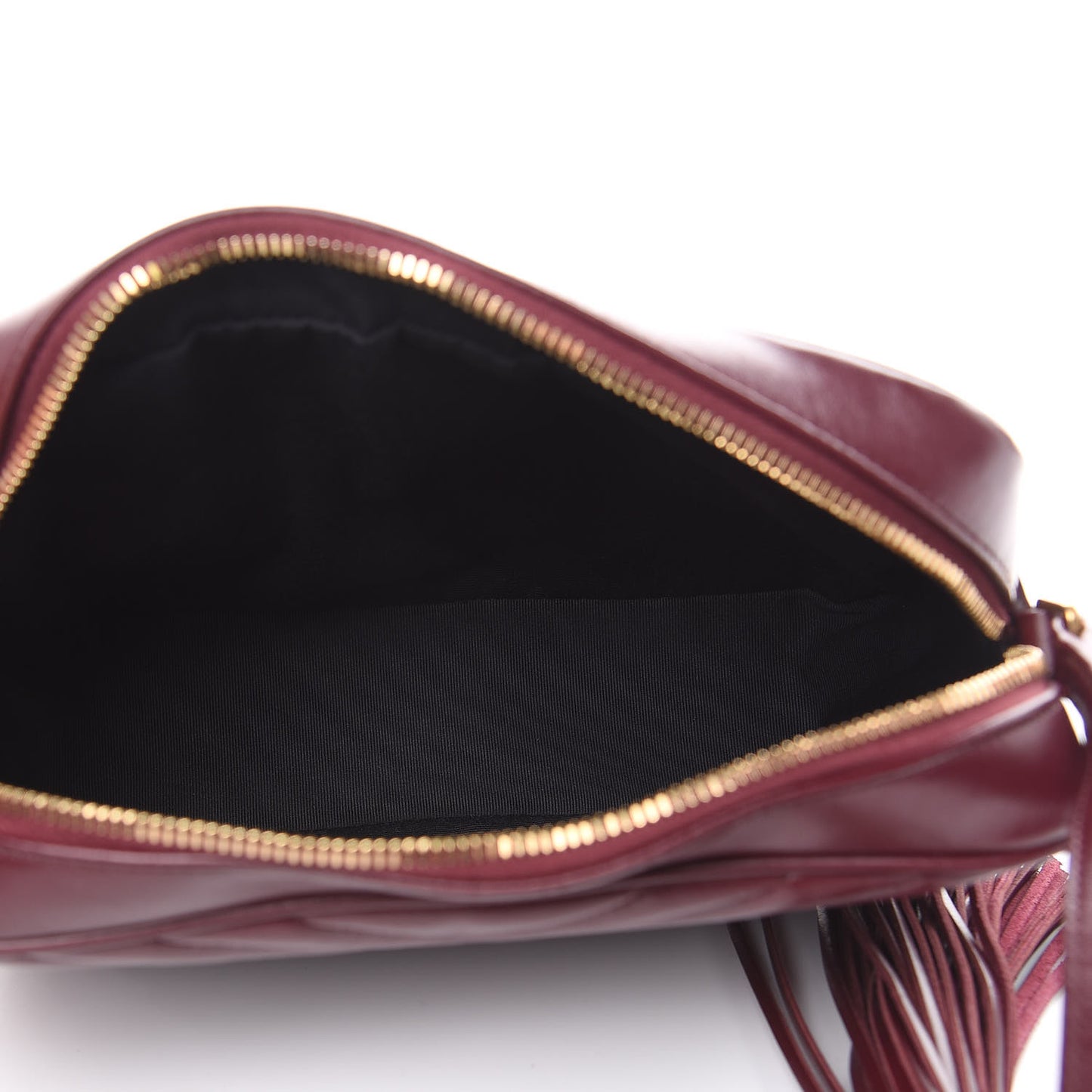 Calfskin Matelasse Monogram Lou Camera Bag Dark Legion Red