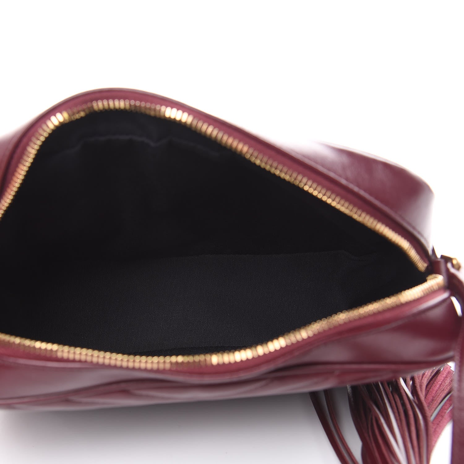 Saint Laurent Calfskin Matelasse Monogram Lou Camera Bag Dark Legion Red 5 of 8