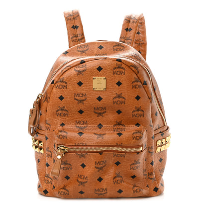 MCM Visetos Small Side Stud Stark Backpack Cognac 1 of 11