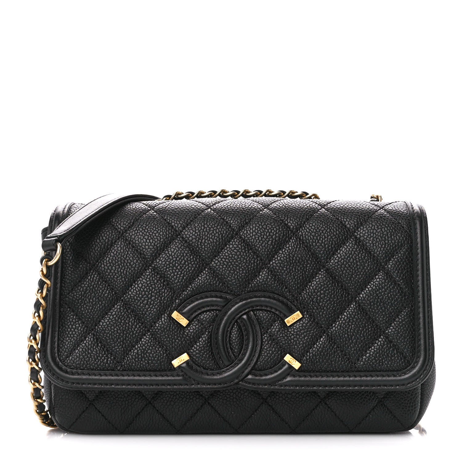 Chanel Caviar Quilted Small CC Filigree Flap Black 1 of 11