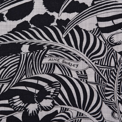 Hermes Cashmere Silk Jaguar Quetzal Shawl 140 Gris Chine Bleu Black Gris 3 of 6