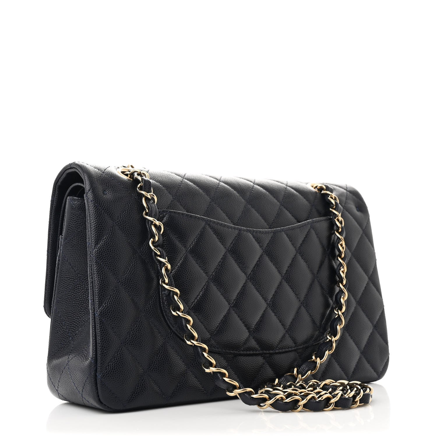 Chanel Caviar Quilted Medium Double Flap Navy 3 of 10