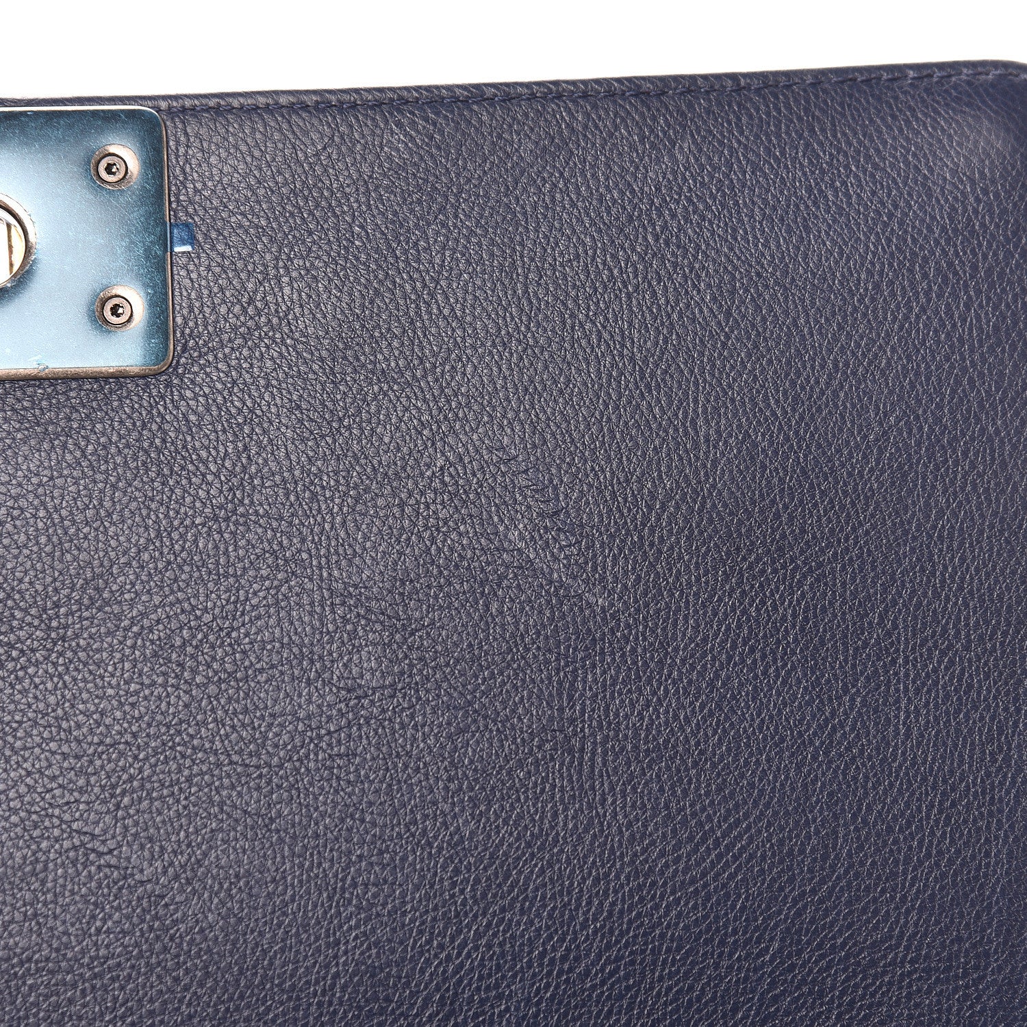 Chanel Calfskin Stitched New Medium Boy Flap Navy 11 of 13