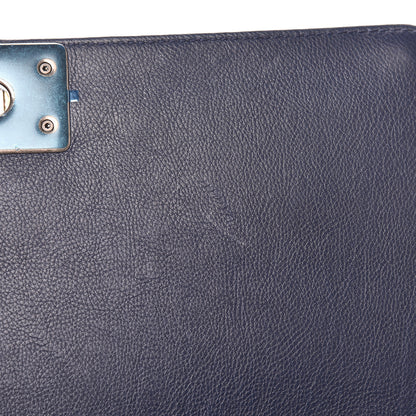 Chanel Calfskin Stitched New Medium Boy Flap Navy 11 of 13