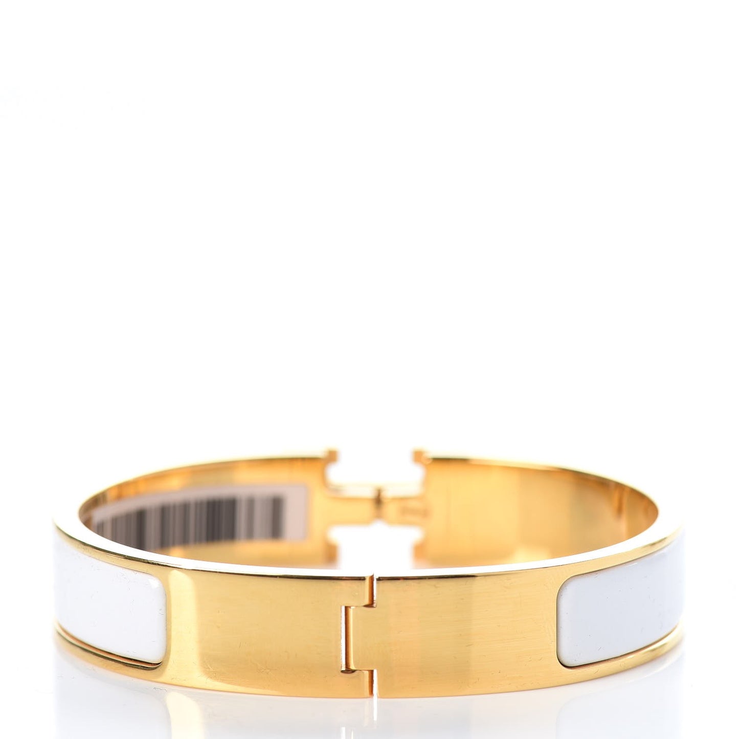 Enamel Narrow Clic Clac H Bracelet PM White