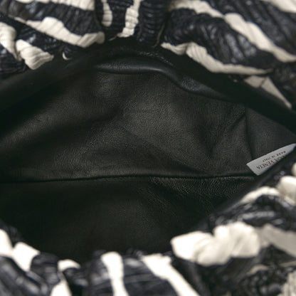 Bottega Veneta Nappa Zebra Print The Pouch Chain White Black 5 of 11