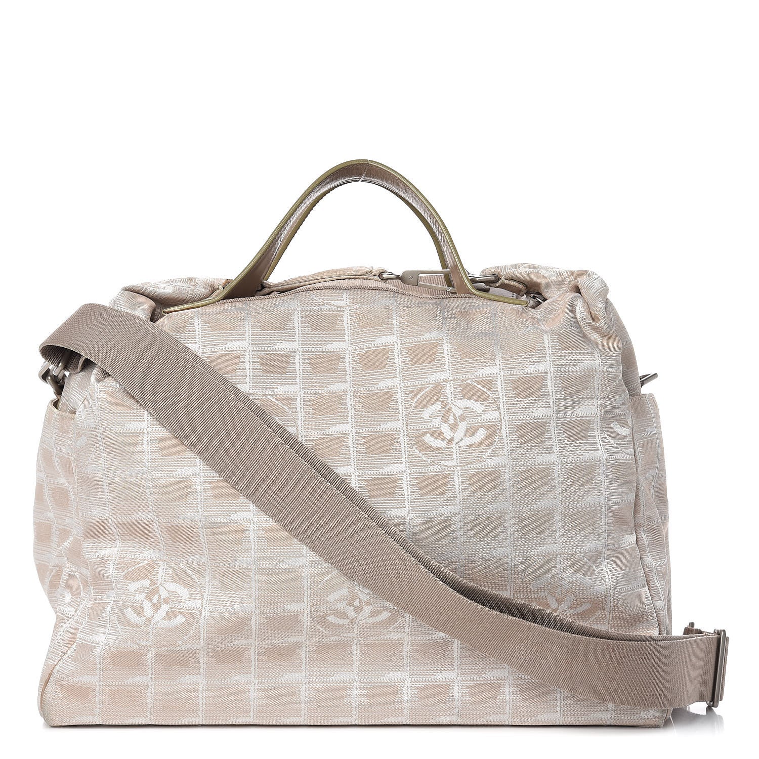 Chanel Nylon Small Travel Duffle Beige 1 of 26