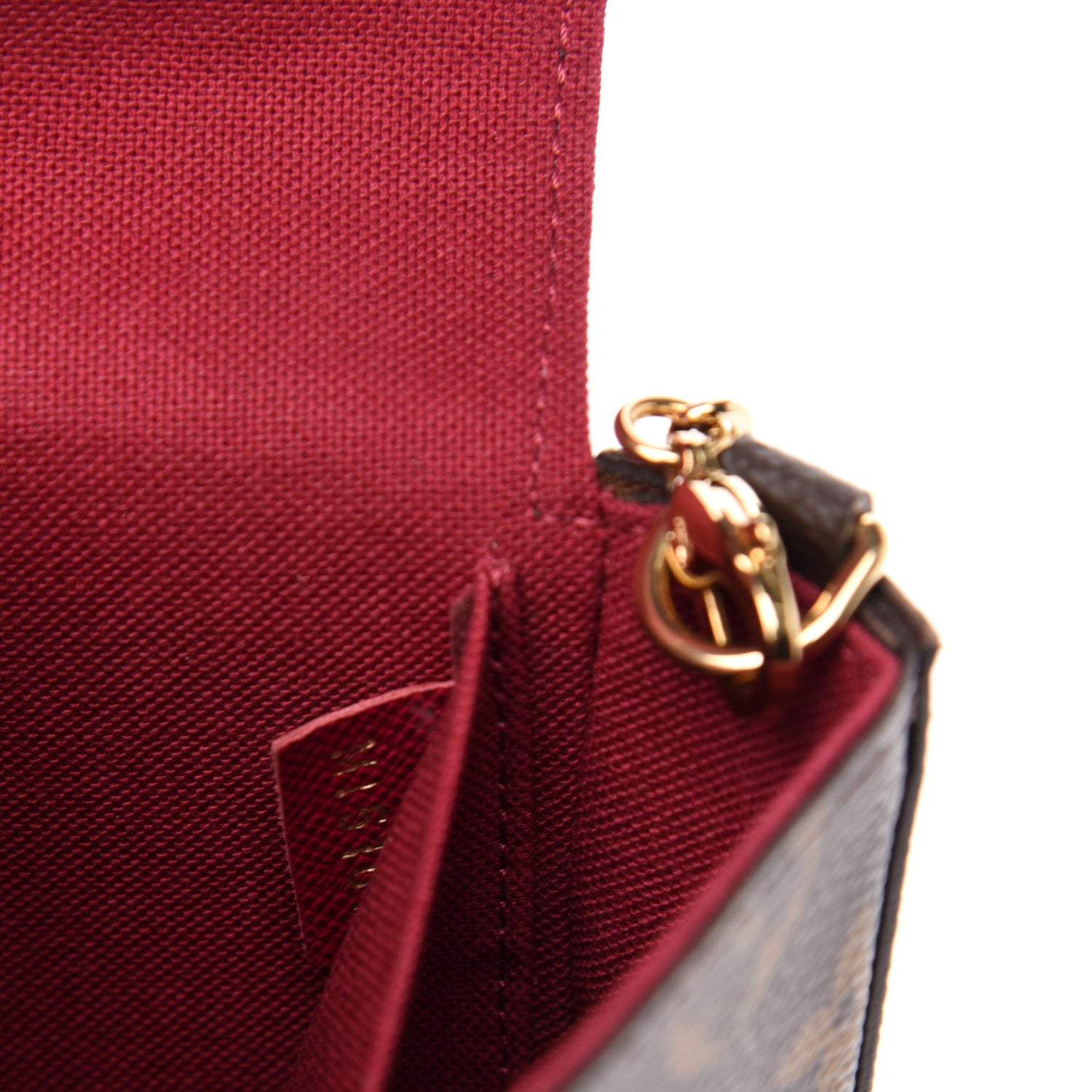 Louis Vuitton Monogram Pochette Felicie Chain Wallet Fuchsia 7 of 10