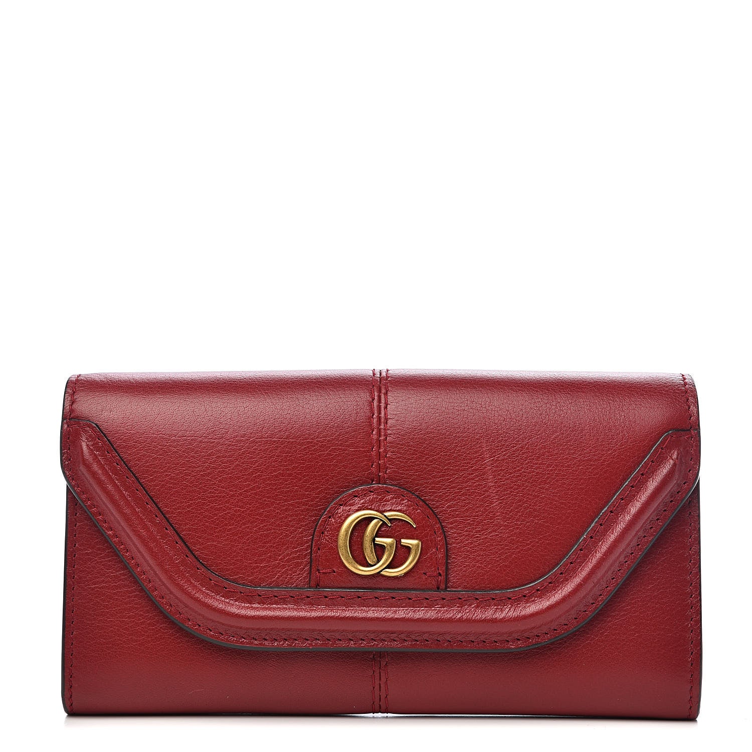 Gucci Calfskin Default Flap Wallet Cherry 1 of 12