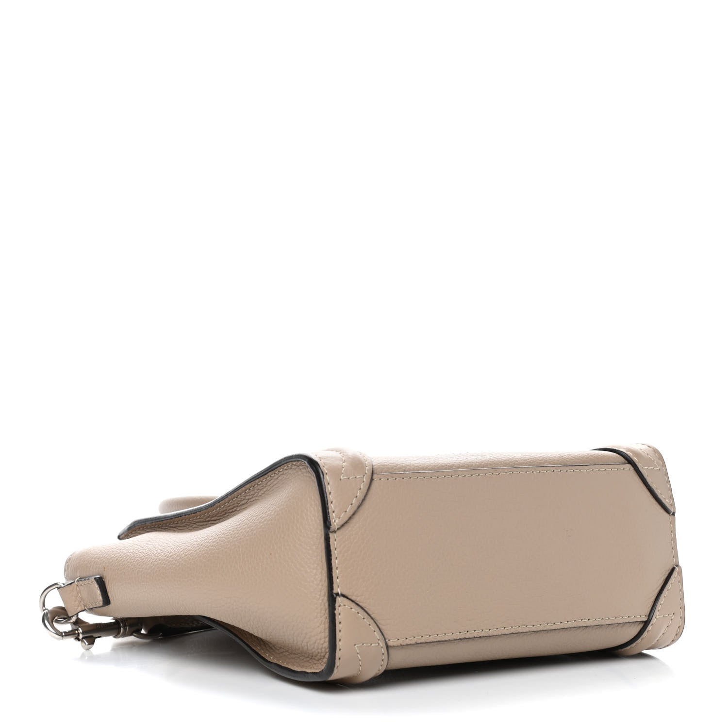 Celine Drummed Calfskin Nano Luggage Dune 3 of 6
