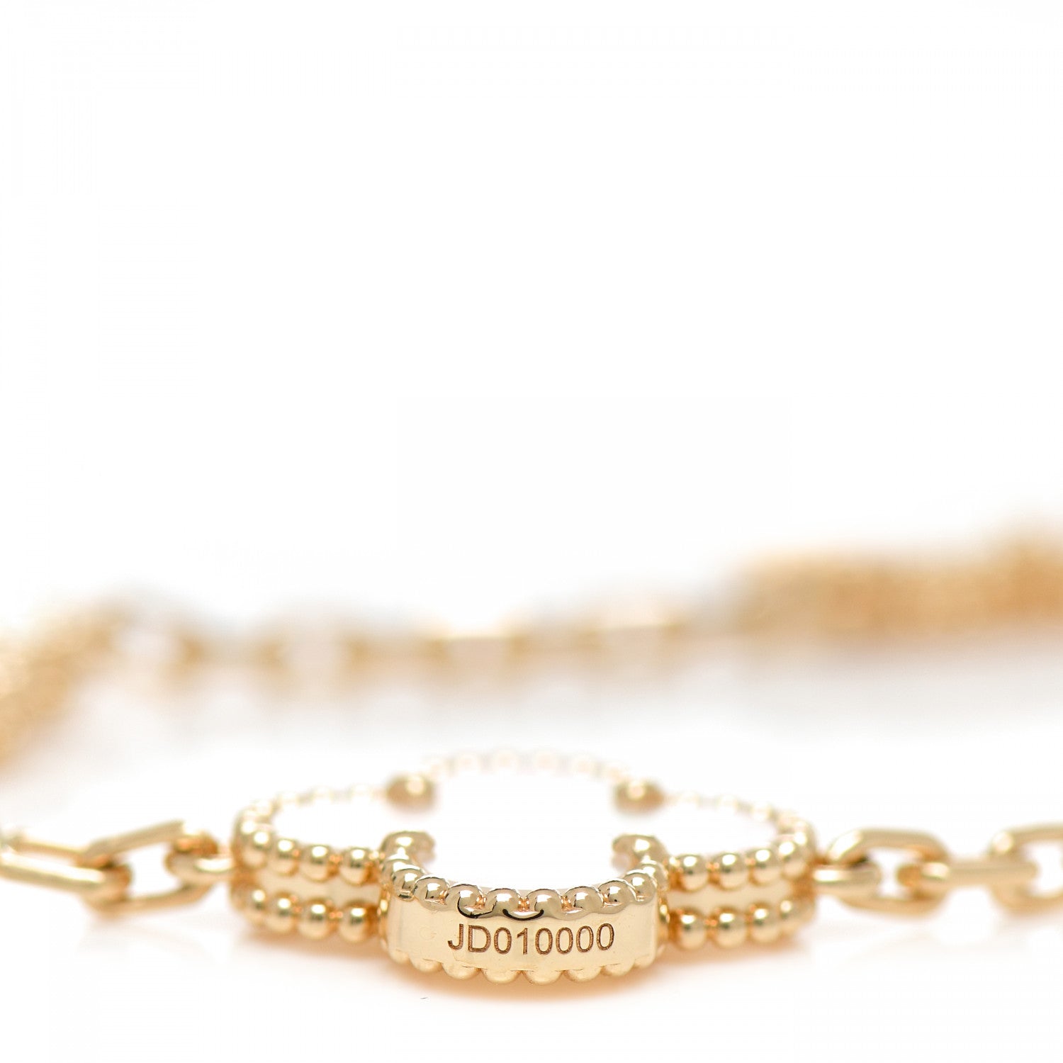 Van Cleef & Arpels 18K Yellow Gold Mother of Pearl 5 Motifs Vintage Alhambra Bracelet 5 of 6