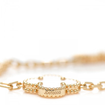 Van Cleef & Arpels 18K Yellow Gold Mother of Pearl 5 Motifs Vintage Alhambra Bracelet 5 of 6