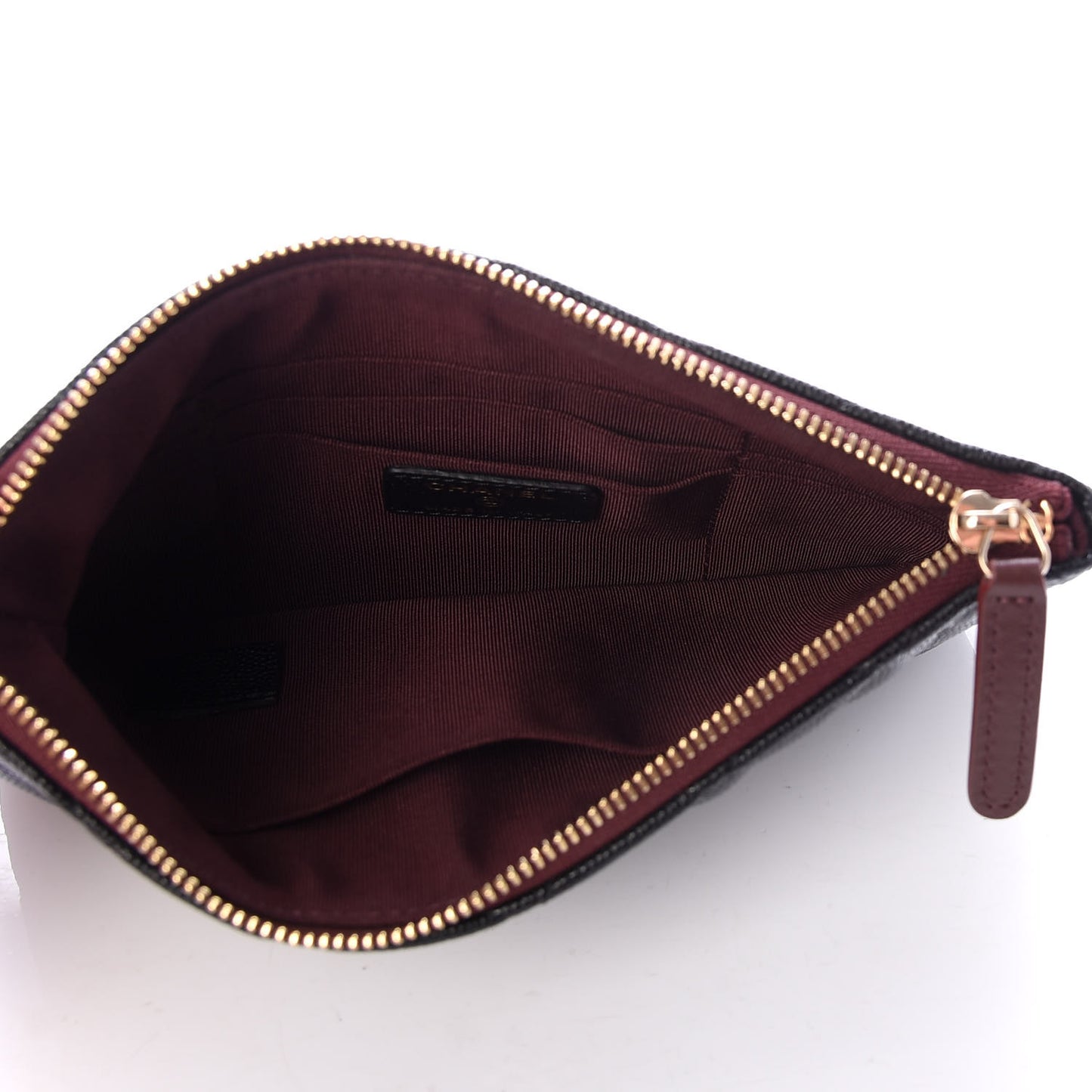 Caviar Quilted Cosmetic Case Black