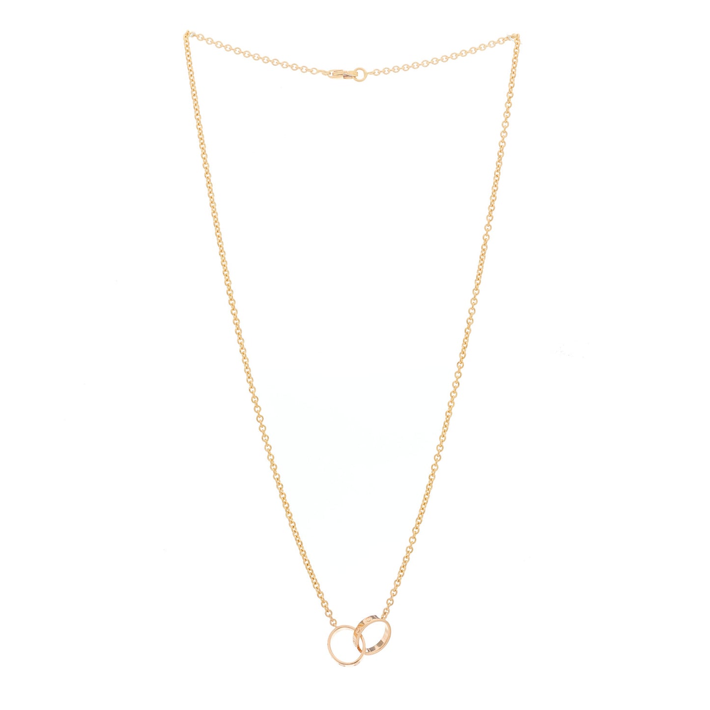 18K Pink Gold Interlocking LOVE Necklace