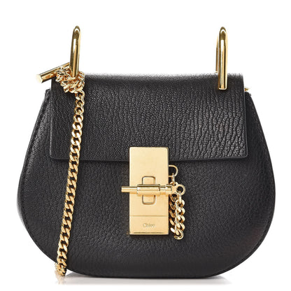 Chloe Grained Lambskin Nano Drew Shoulder Bag Black 1 of 7