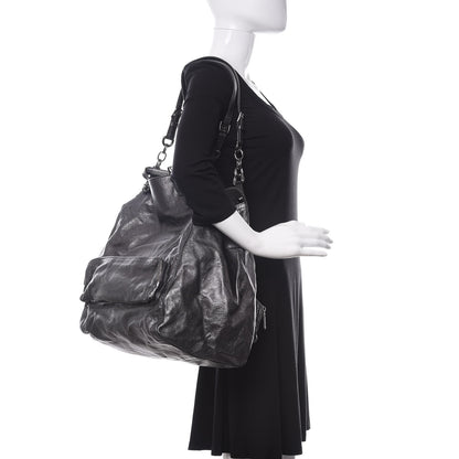 Dolce & Gabbana Calfskin Tote Metallic Silver 2 of 10