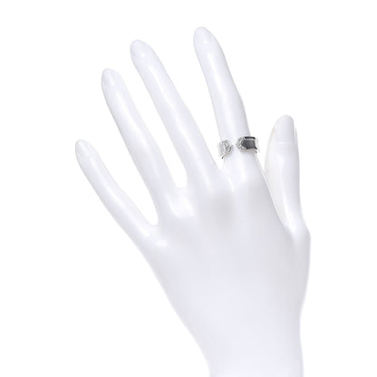 Cartier 18K White Gold Diamond 6.5mm Logo De Ring 50 5.25 2 of 5