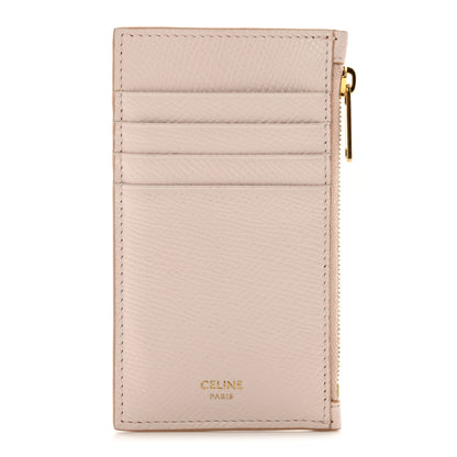 Celine Grained Calfskin Zipped Card Holder Blush 1 of 8
