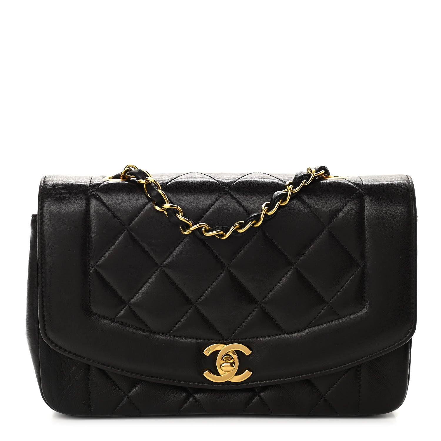 Chanel Lambskin Quilted Small Single Flap Black 1 of 10