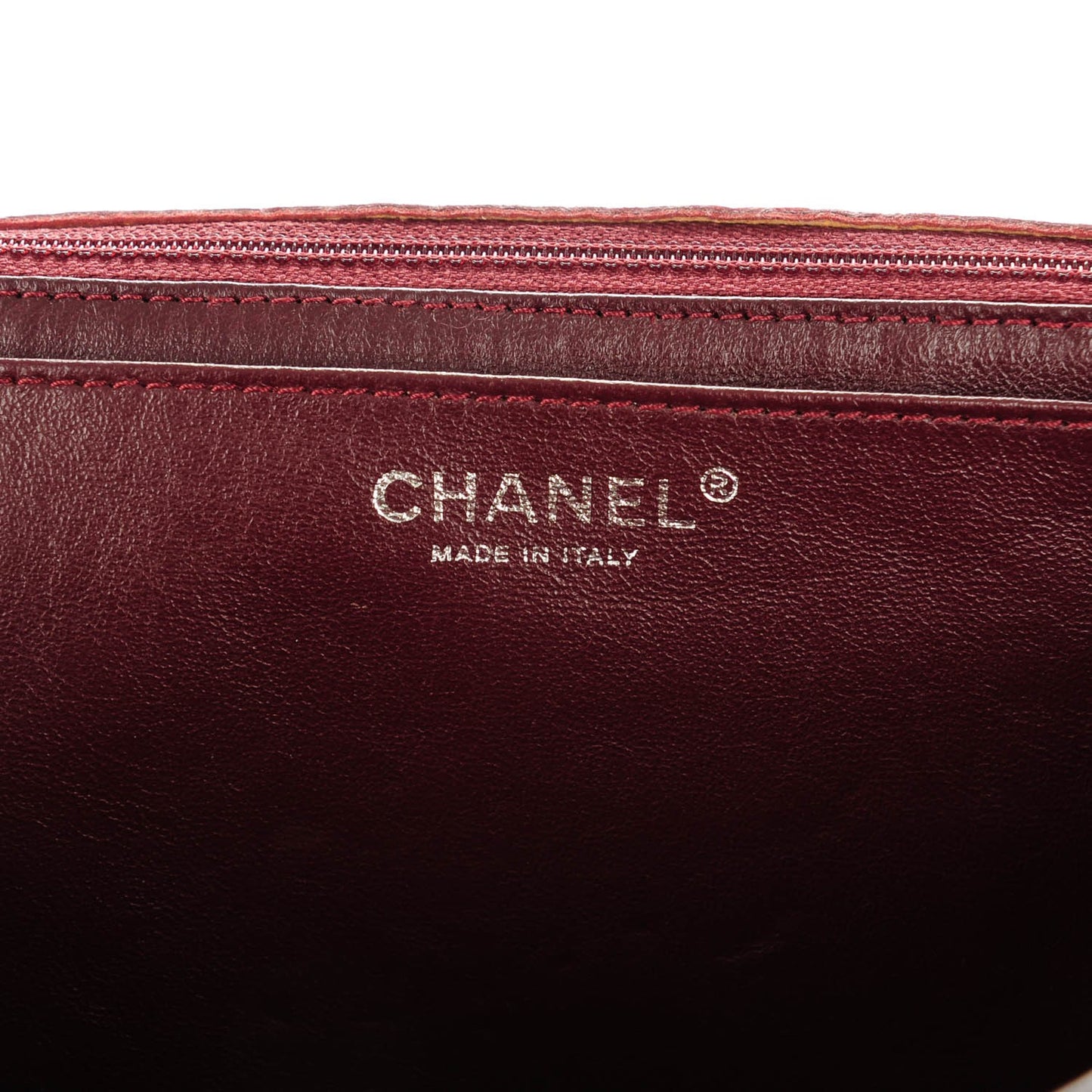 Lambskin Quilted Jumbo Single Flap Dark Red