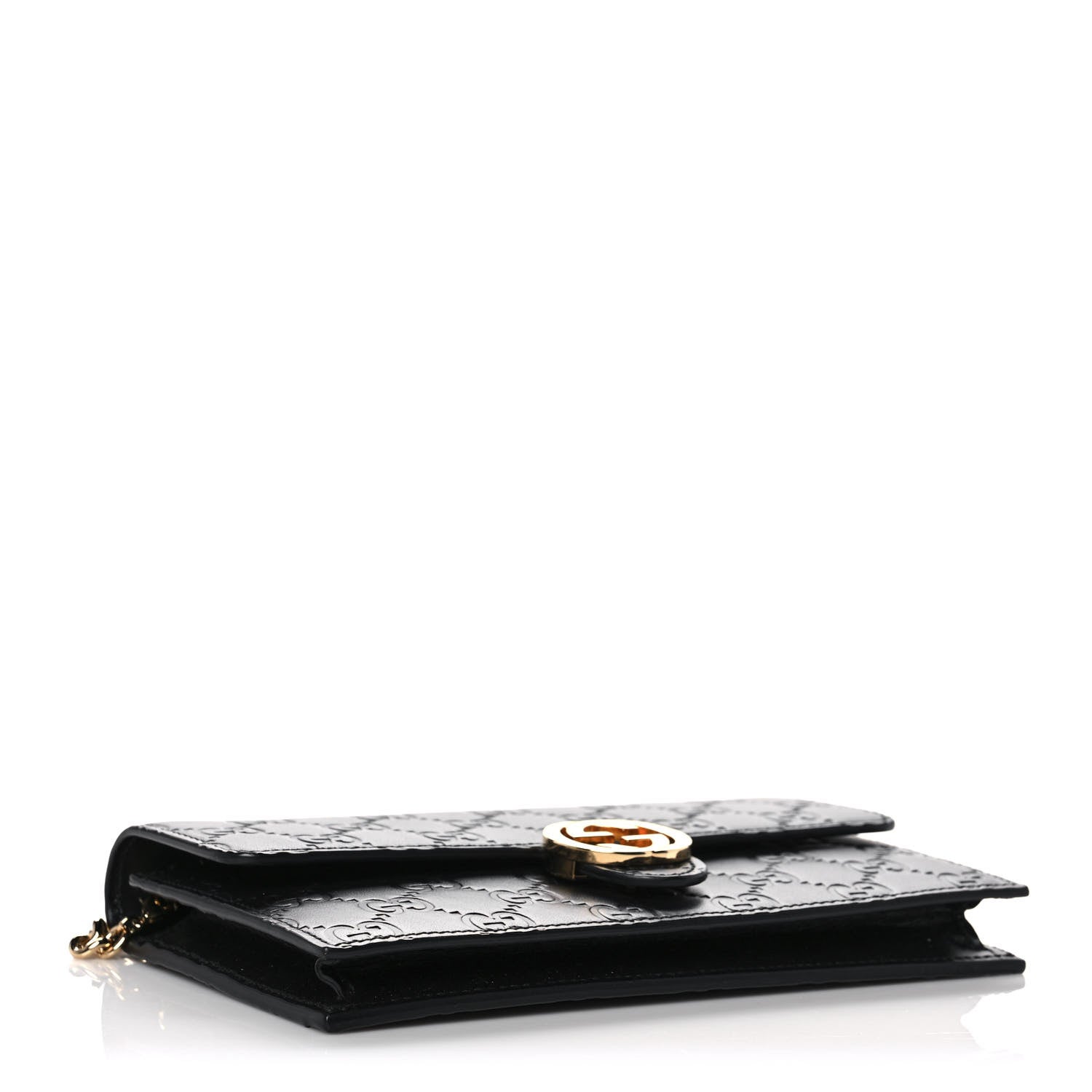 Gucci Guccissima Icon Chain Wallet Black 4 of 10