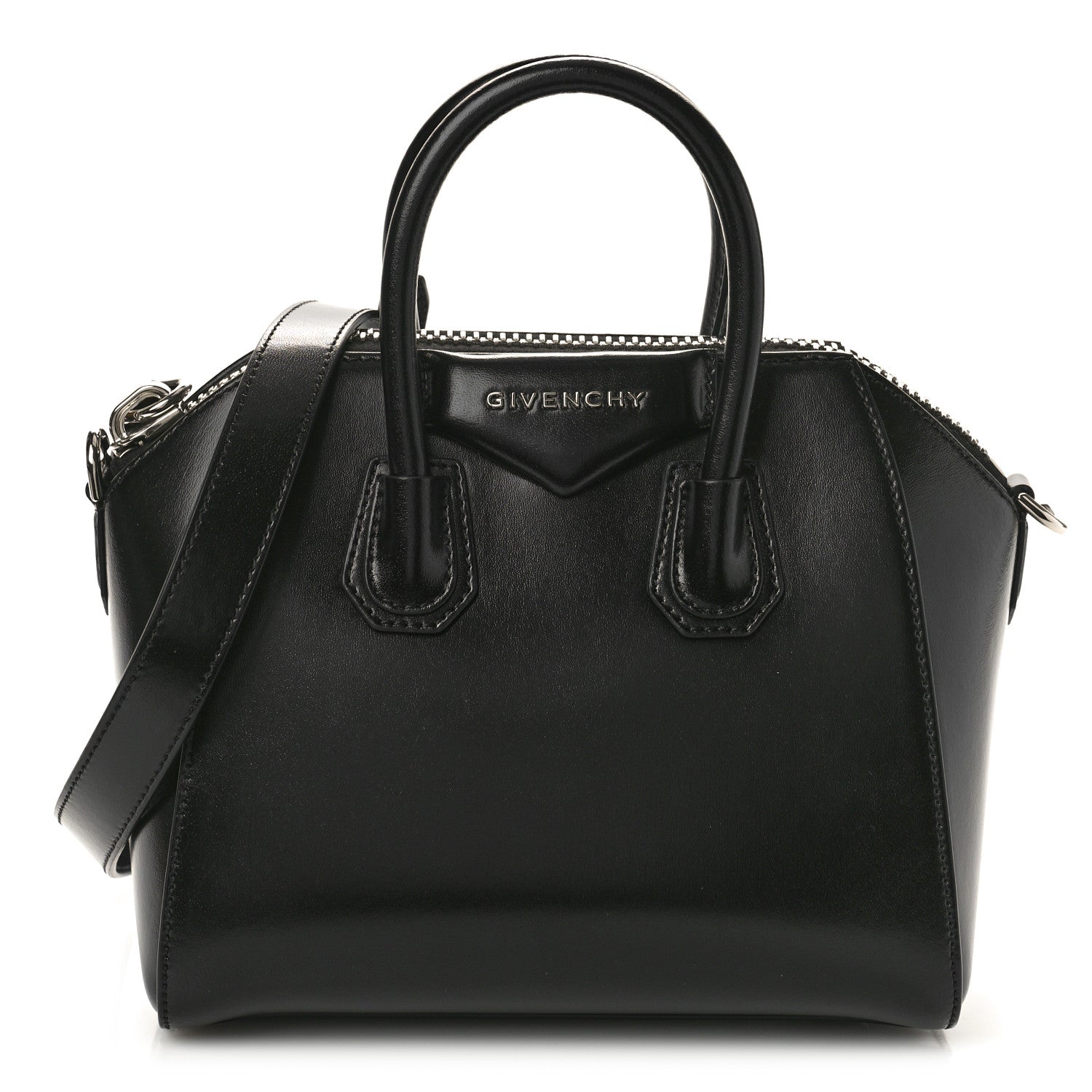 Givenchy Shiny Lord Calfskin Mini Antigona Black 1 of 9