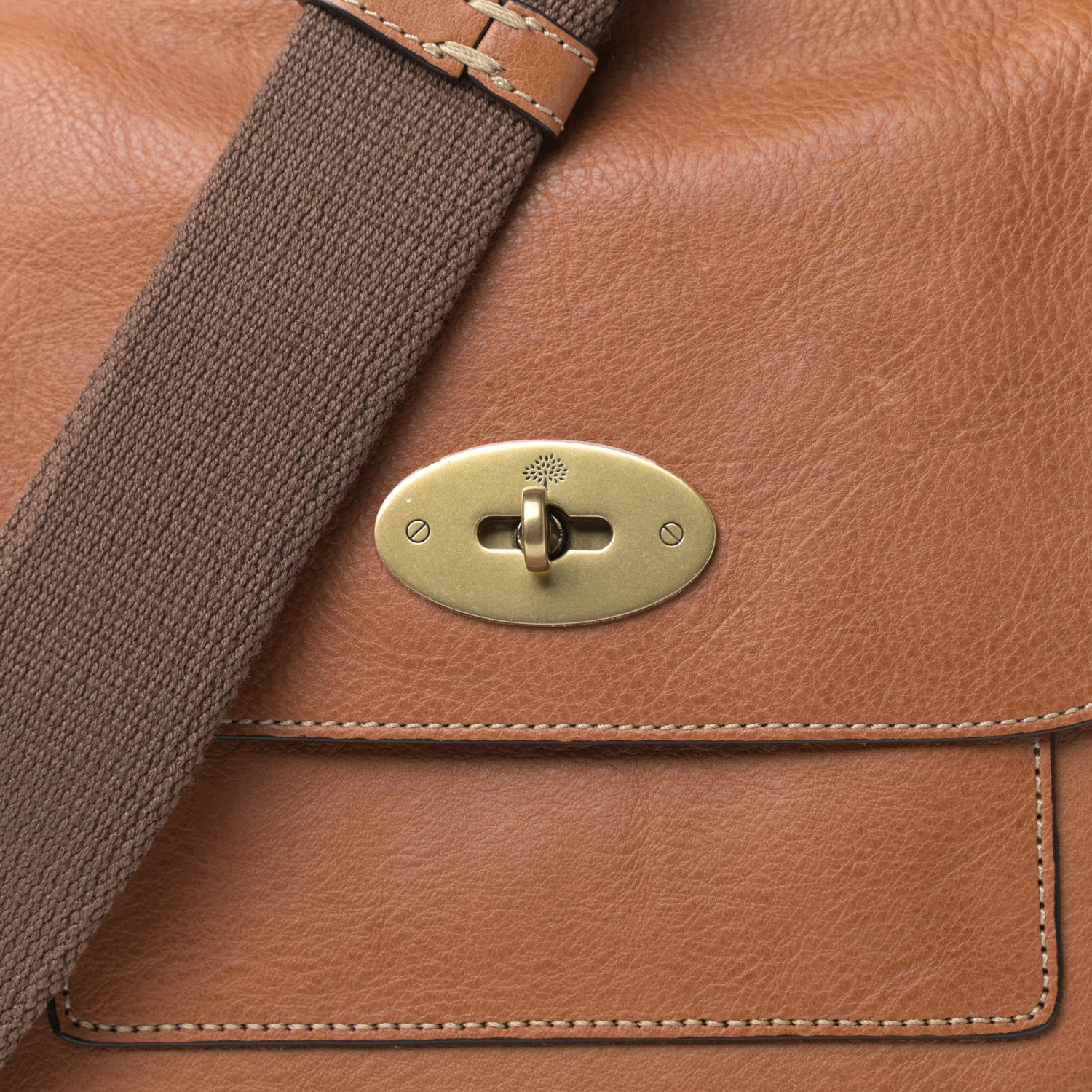 Mulberry Natural Grain Calfskin Antony Messenger Crossbody Oak 9 of 9