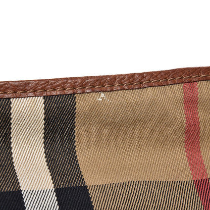 Burberry Canvas House Check Woven Hobo Brown 10 of 14