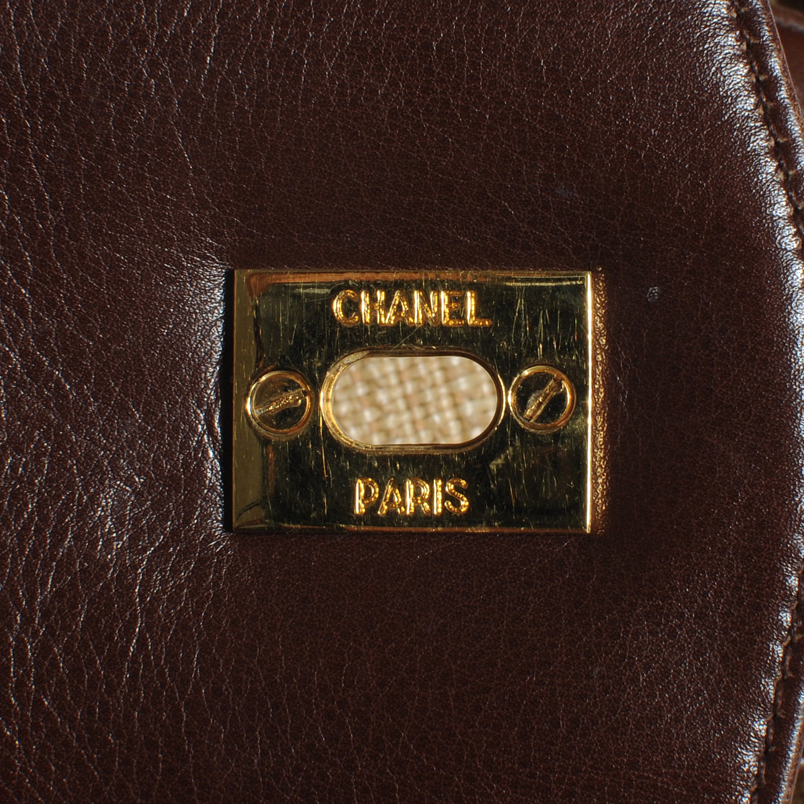 Chanel Leather Straw Backpack Brown 6 of 8