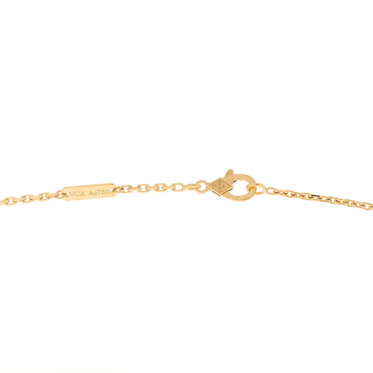 Van Cleef & Arpels 18K Yellow Gold Trace Chain Necklace 5 of 6