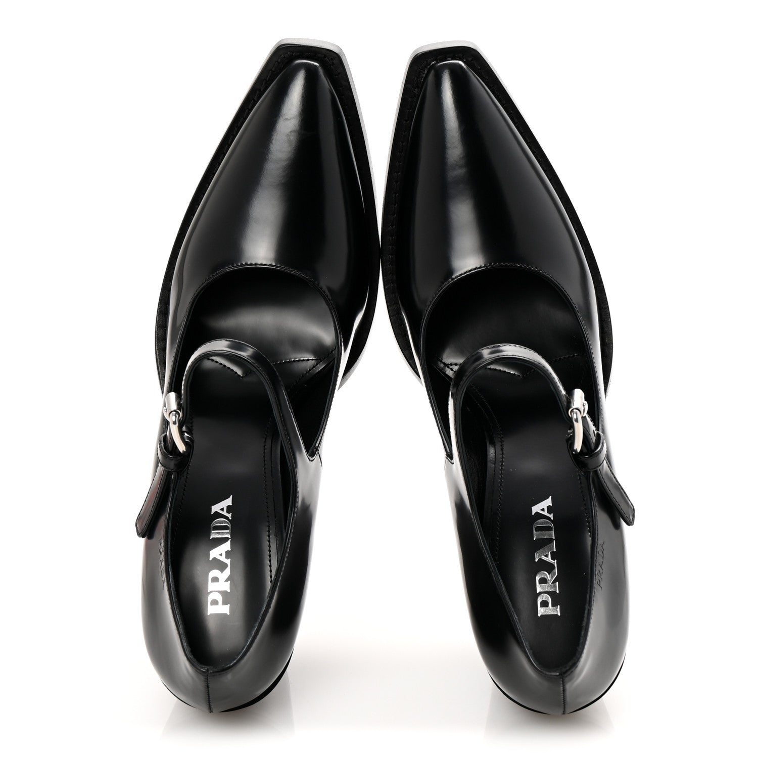 Prada Spazzolato Mary Jane 90mm Pumps 40.5 Black 2 of 8