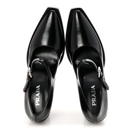 Prada Spazzolato Mary Jane 90mm Pumps 40.5 Black 2 of 8