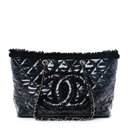 Chanel Vinyl Quilted Funny Tweed Tote Black 1 of 10