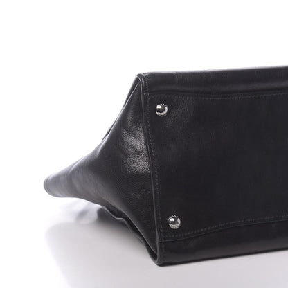 Prada Glace Calf Small Twin Pocket Tote Black 9 of 10
