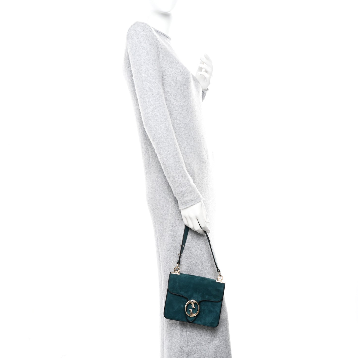 Suede Calfskin Small 1973 Shoulder Flap Bag Blue
