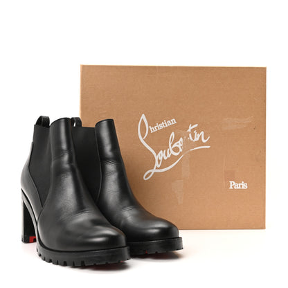 Christian Louboutin Calfskin Marchacroche 70 Chelsea Boots 39.5 Black 9 of 9